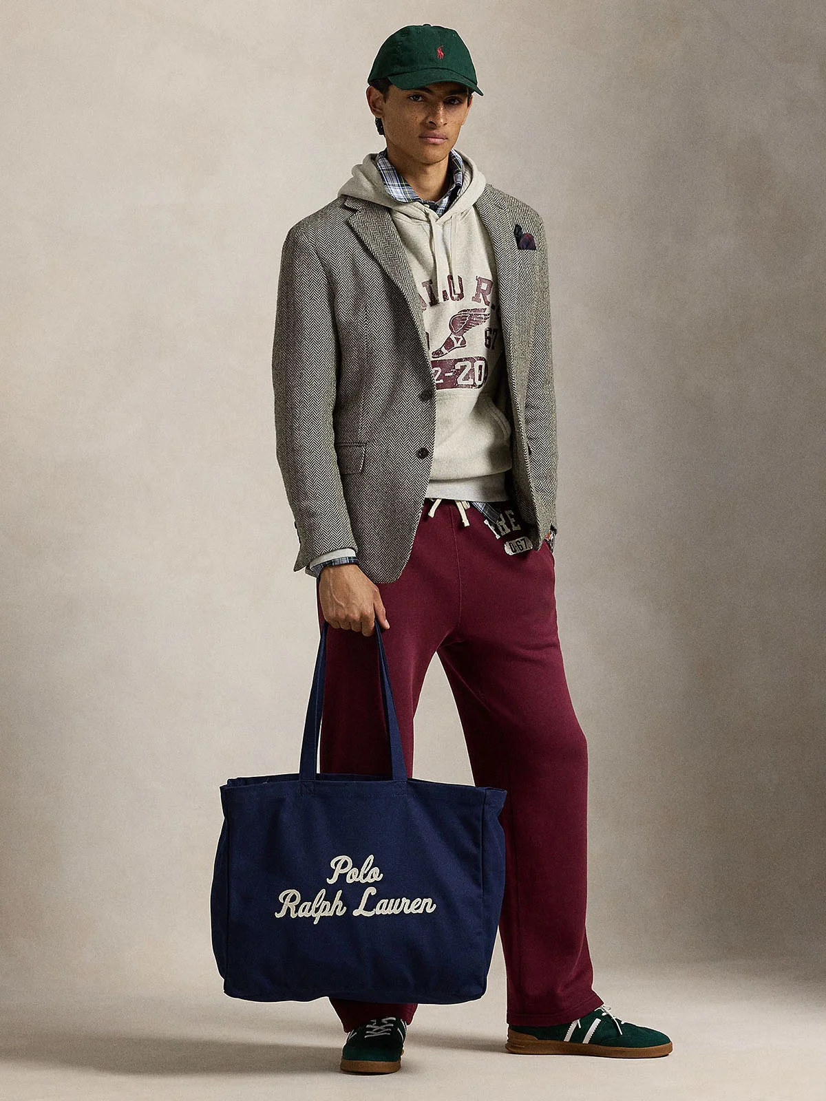 POLO RALPH LAUREN Túi Tote Nam Thời Trang Embroidered Canvas Tote