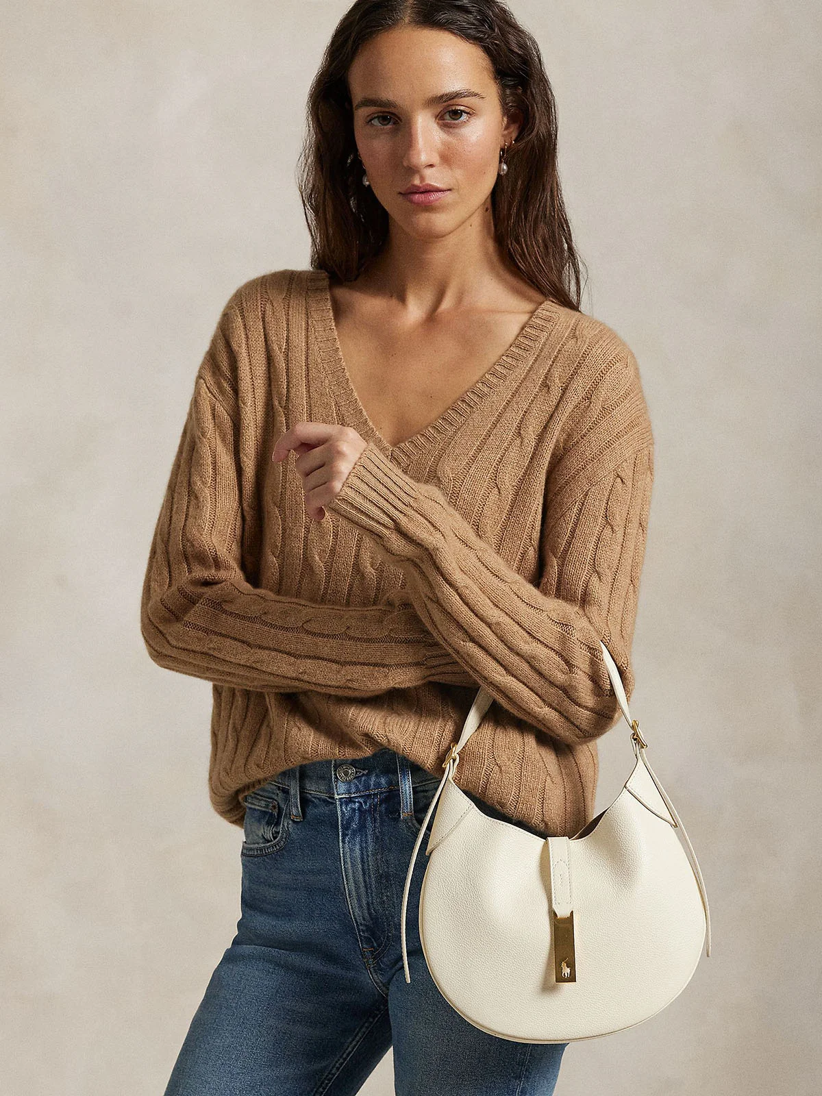 POLO RALPH LAUREN Túi Xách Nữ Polo Id Leather Small Shoulder Bag