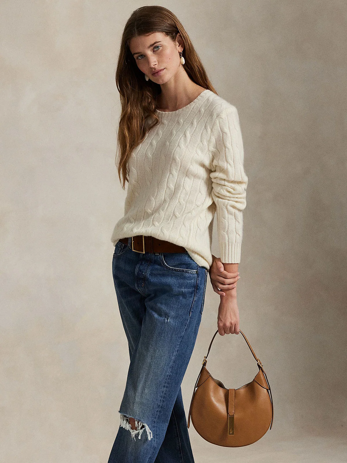 POLO RALPH LAUREN Túi Xách Nữ Polo Id Leather Small Shoulder Bag