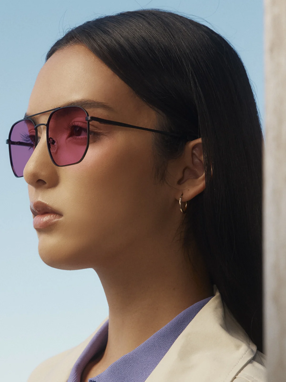 SUNNIES STUDIOS Kính Chống Ánh Sáng Xanh Gọng Phi Công  Đổi Màu Malcom Charcoal - Grapejuice