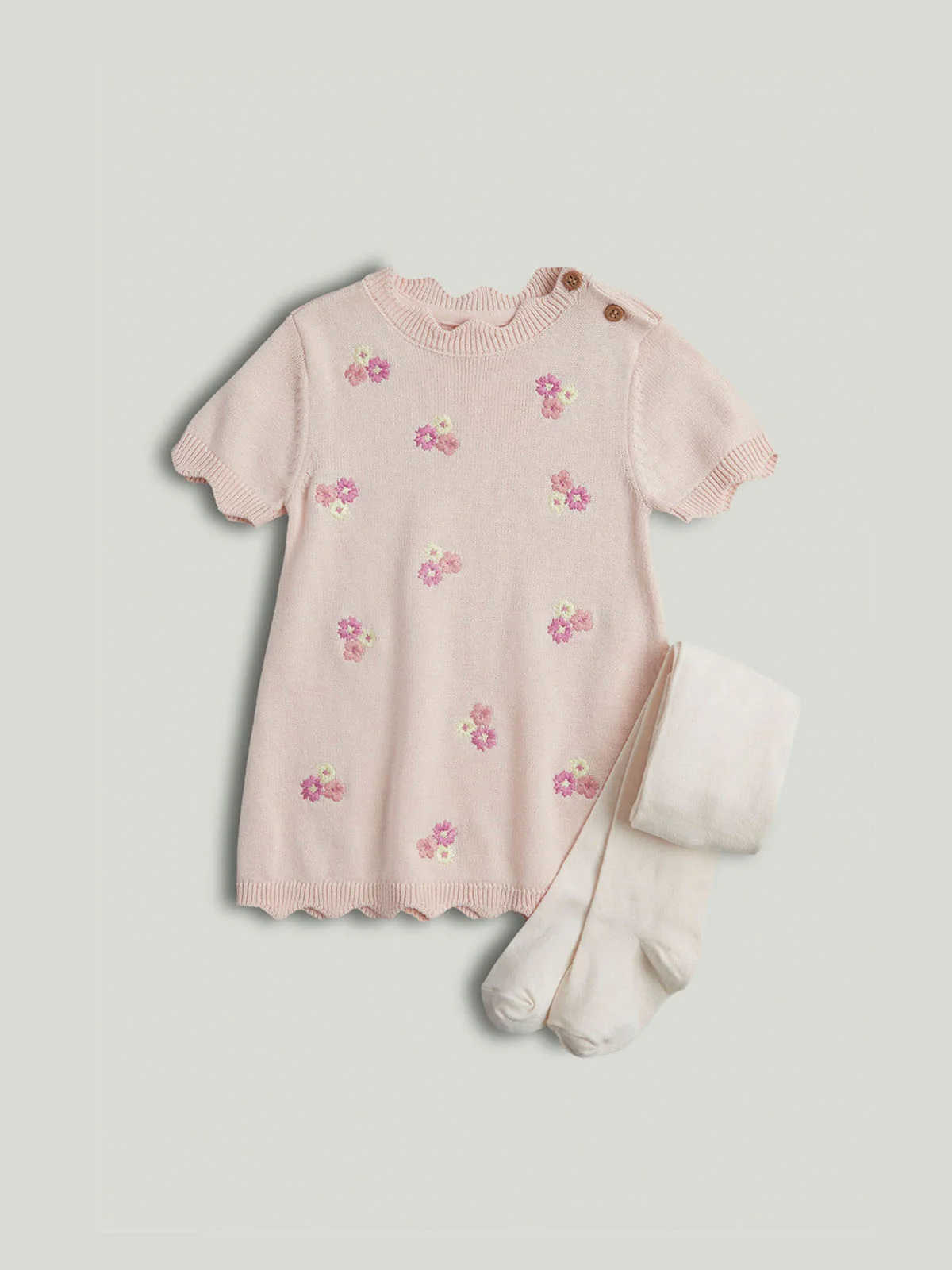 mothercare Bộ 2: đầm, vớ bé gái