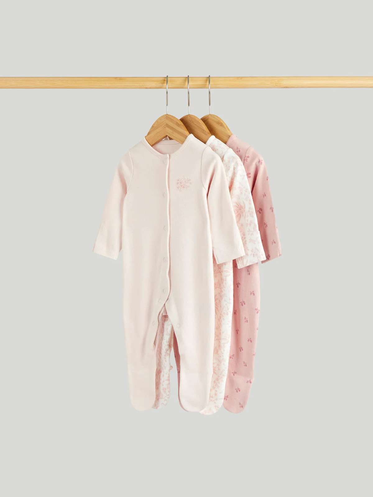 mothercare Bộ 3: áo liền quần bé gái