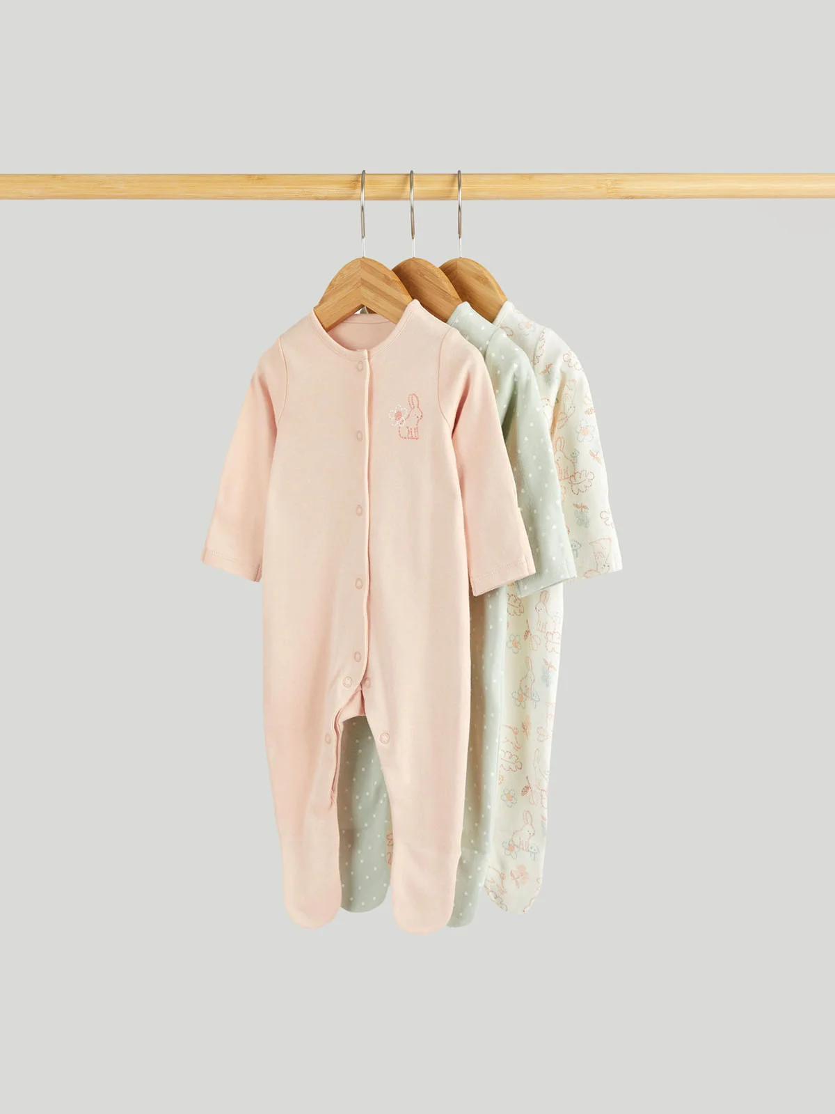 mothercare Bộ 3: áo liền quần bé gái
