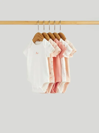 mothercare Bộ 5: áo liền quần bé gái