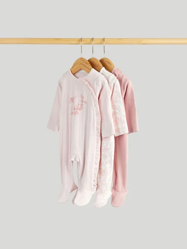 mothercare Bộ 3: áo liền quần bé gái