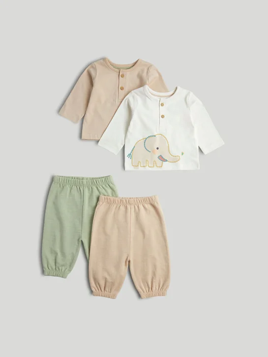 mothercare Bộ 4: áo và quần bé trai