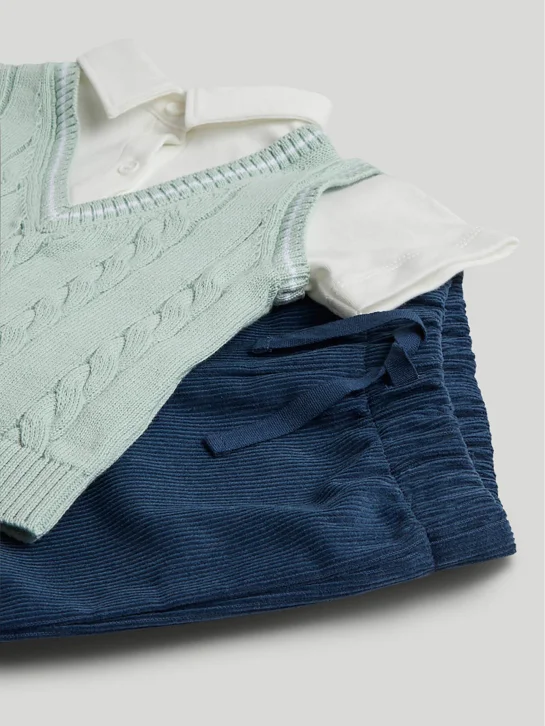 mothercare Bộ 3: áo, quần, vớ bé trai
