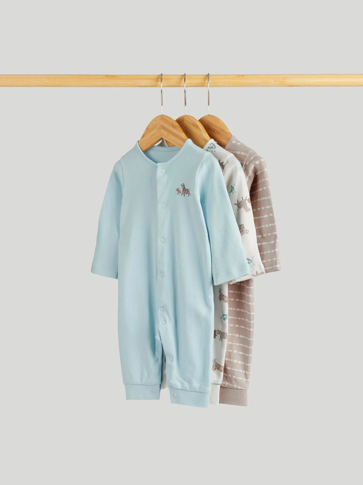 mothercare Bộ 3: áo liền quần bé trai
