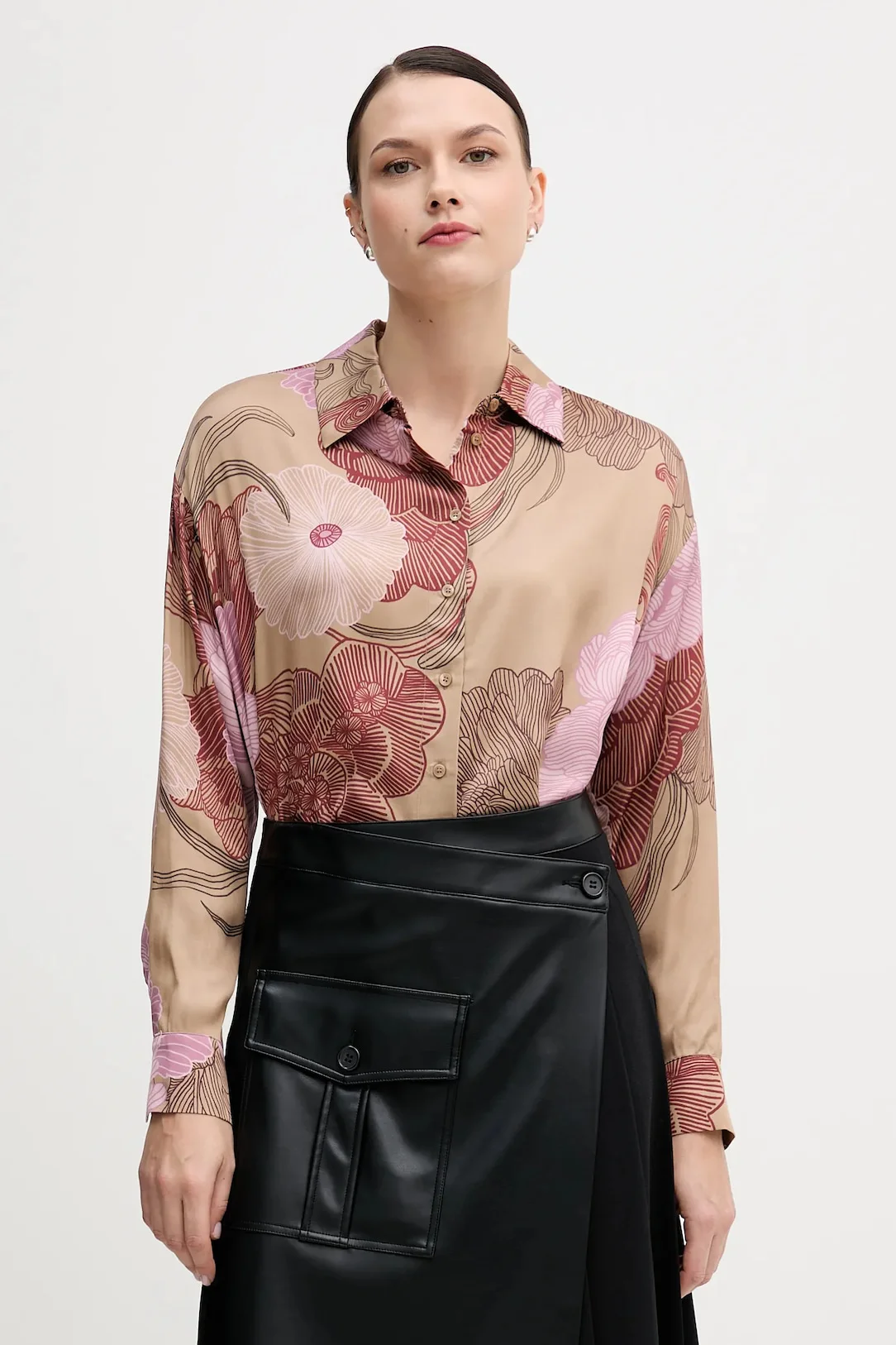 SISLEY Áo Sơ Mi Dài Tay Nữ Women Shirt