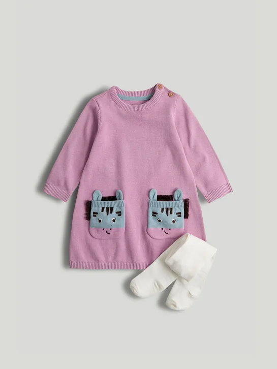 mothercare Bộ 2: đầm, vớ bé gái