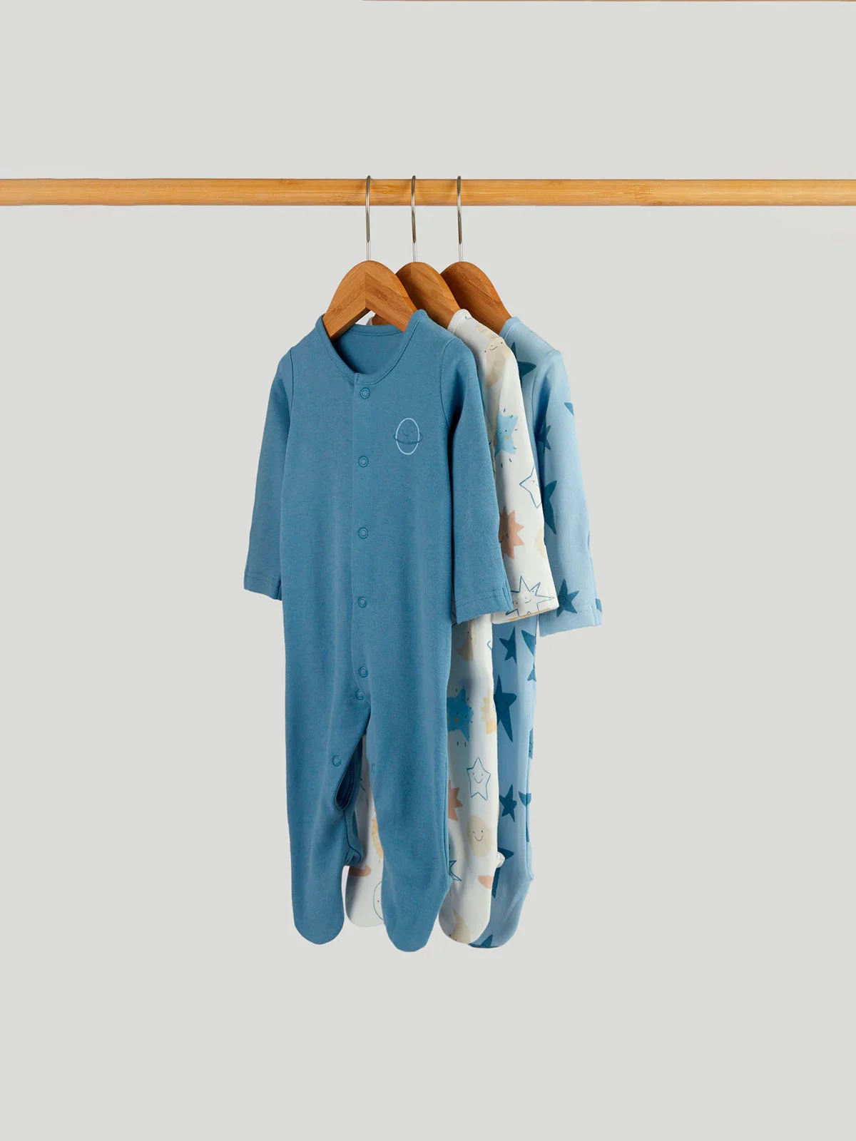mothercare Bộ 3: áo liền quần bé trai