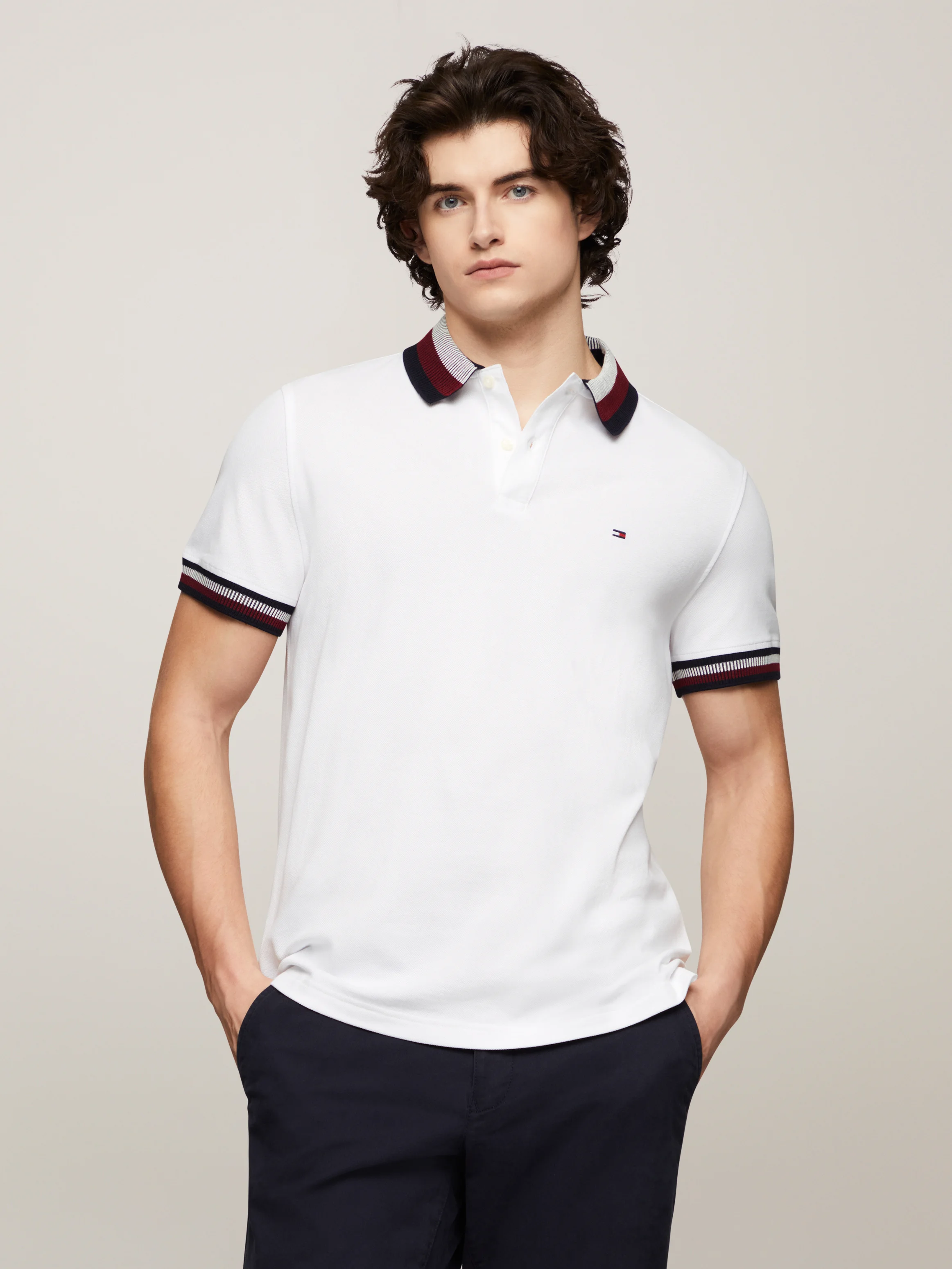 TOMMY HILFIGER Áo Polo Nam Tay Ngắn - Two Tone Shado Collar Reg Polo