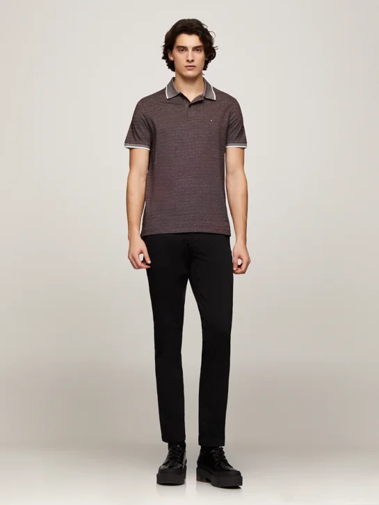 TOMMY HILFIGER Áo Polo Nam Tay Ngắn Interlock Micropatern Reg Polo