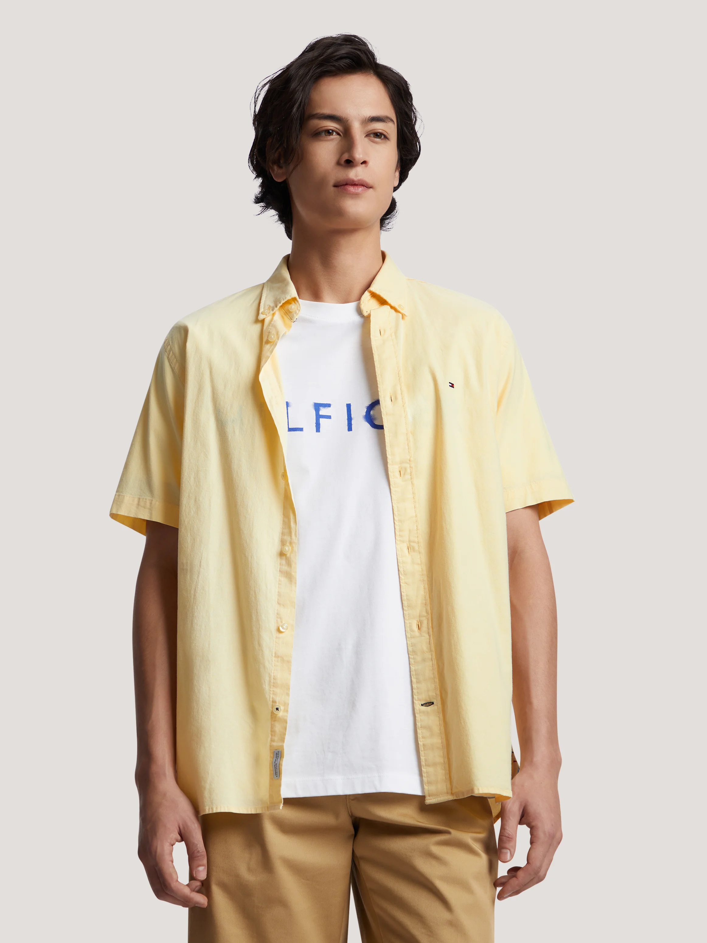 TOMMY HILFIGER Áo Sơ Mi Nam Tay Ngắn 1985 Flex Oxford RF Shirt S/S