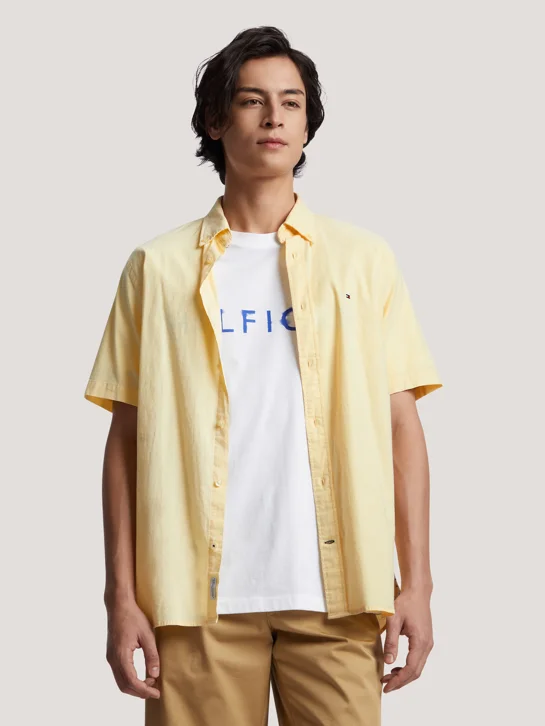 TOMMY HILFIGER Áo Sơ Mi Nam Tay Ngắn 1985 Flex Oxford RF Shirt S/S