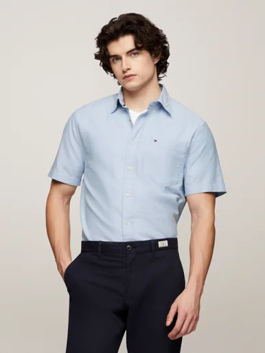 TOMMY HILFIGER Áo Sơ Mi Nam Tay Ngắn - IC Light Weight RF Shirt S/S