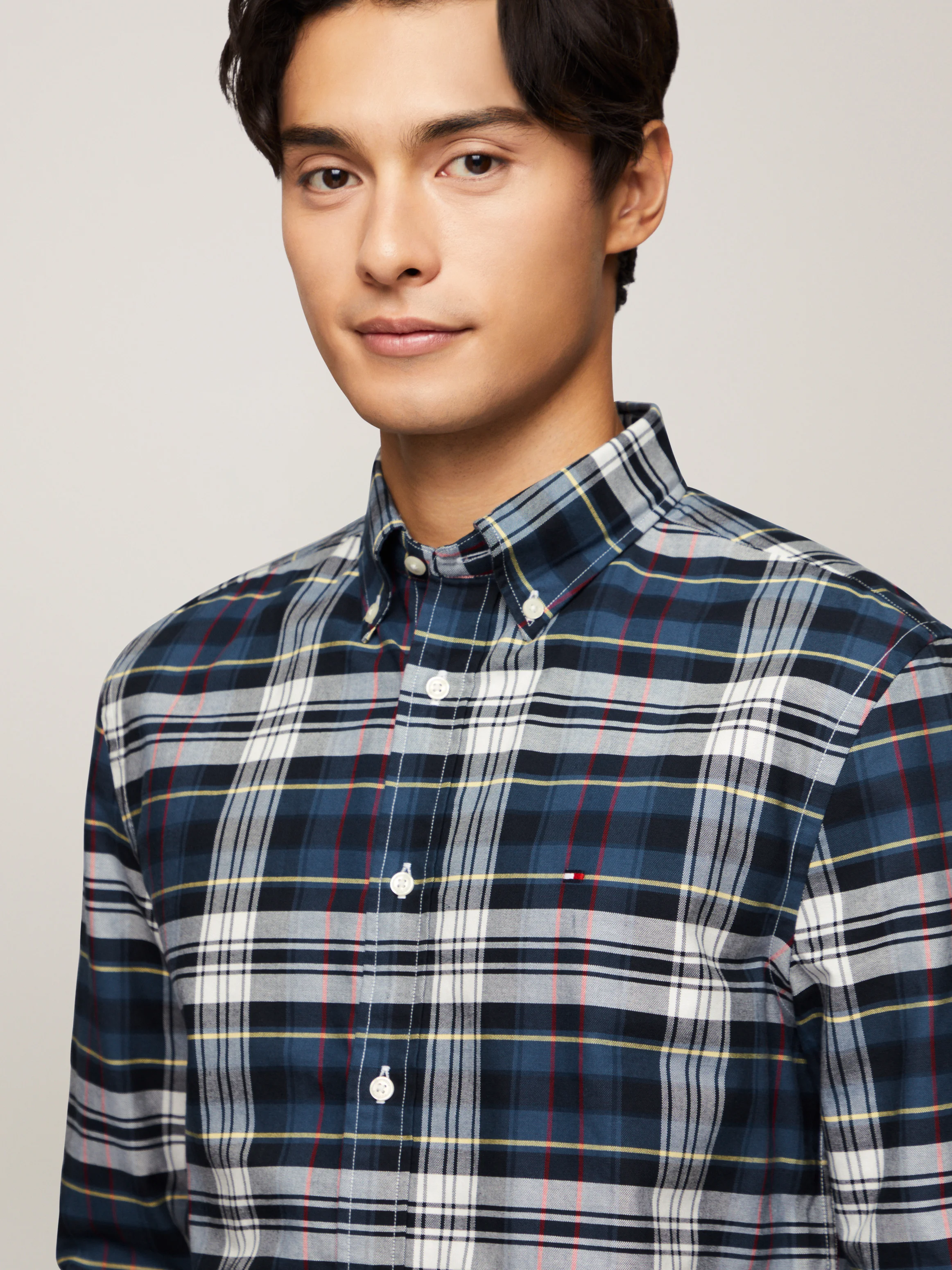 TOMMY HILFIGER Áo Sơ Mi Nam Tay Dài Oxford Heritage Plaid RF Shirt