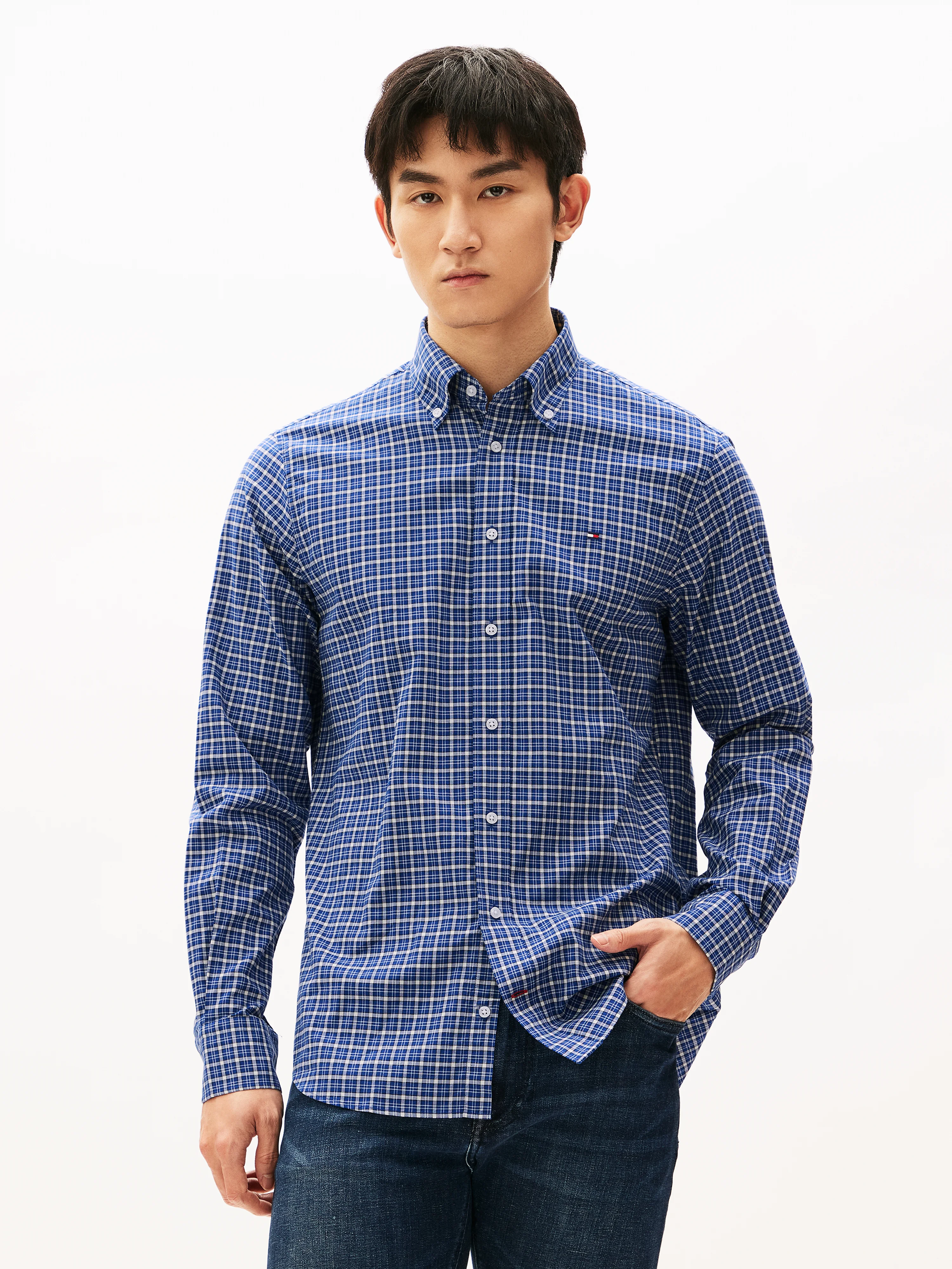 TOMMY HILFIGER Áo Sơ Mi Nam Tay Dài Cl- W Oxford Check Shirt
