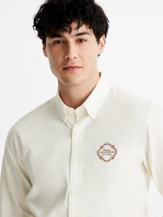 TOMMY HILFIGER Áo Sơ Mi Nam Tay Dài LNY Jqd Pattern Shirt