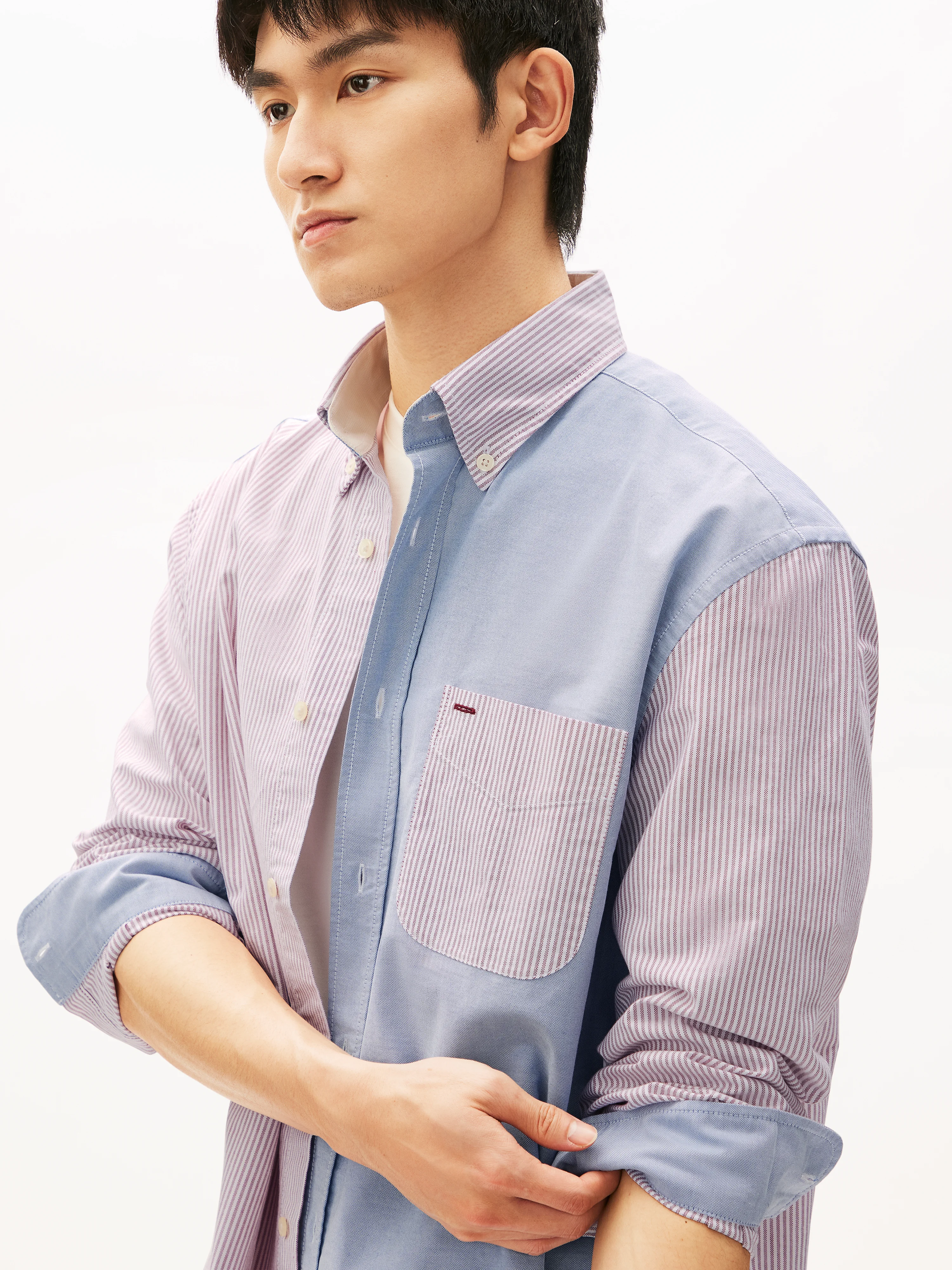 TOMMY HILFIGER Áo Sơ Mi Nam Tay Dài T1 Color Block Bd Shirt
