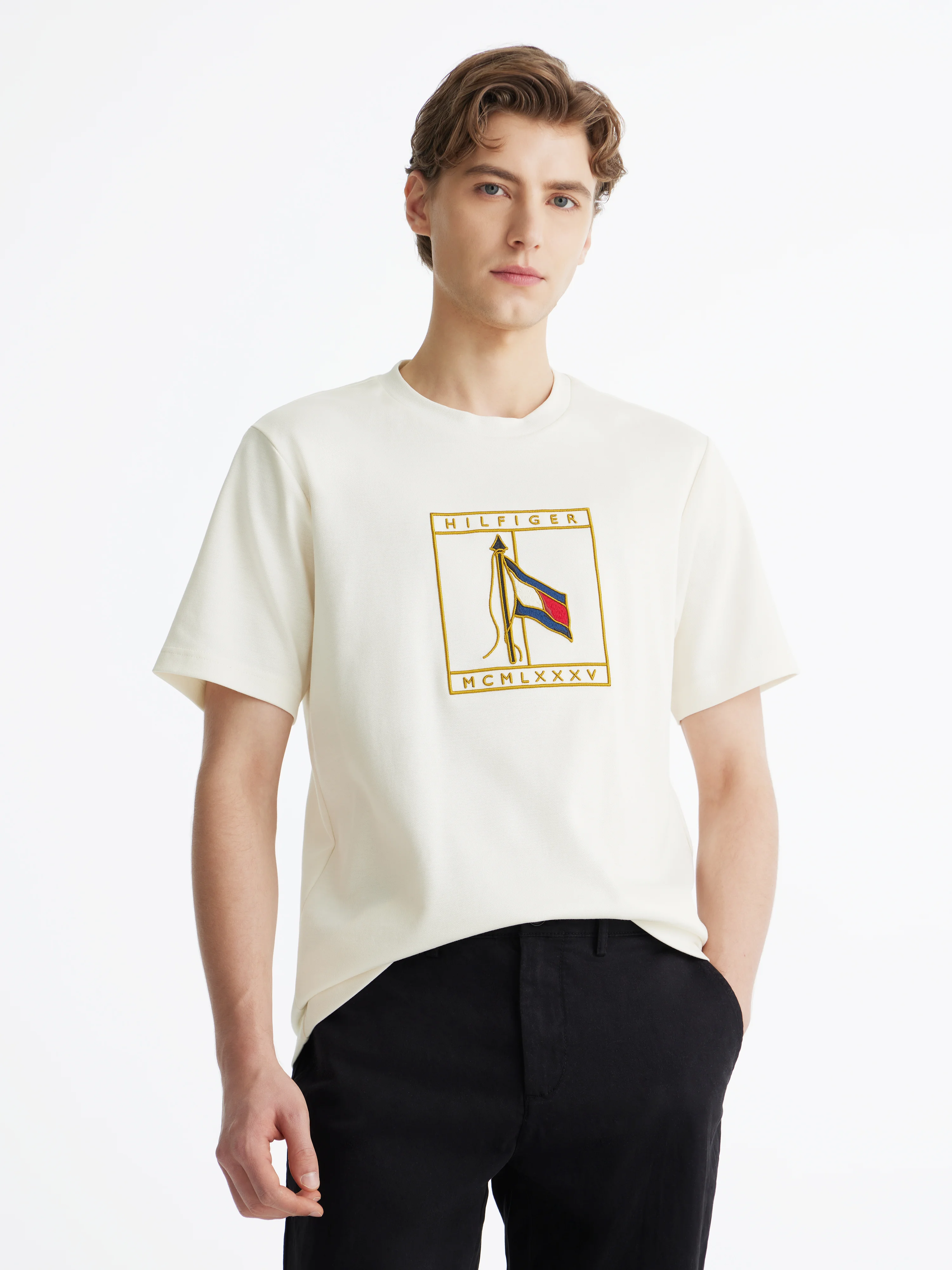 TOMMY HILFIGER Áo Thun Nam Tay Ngắn Interlock Pique Icon Tee
