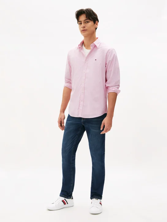 TOMMY HILFIGER Áo Sơ Mi Nam Tay Dài LW Oxford Stripe L/S Shirts