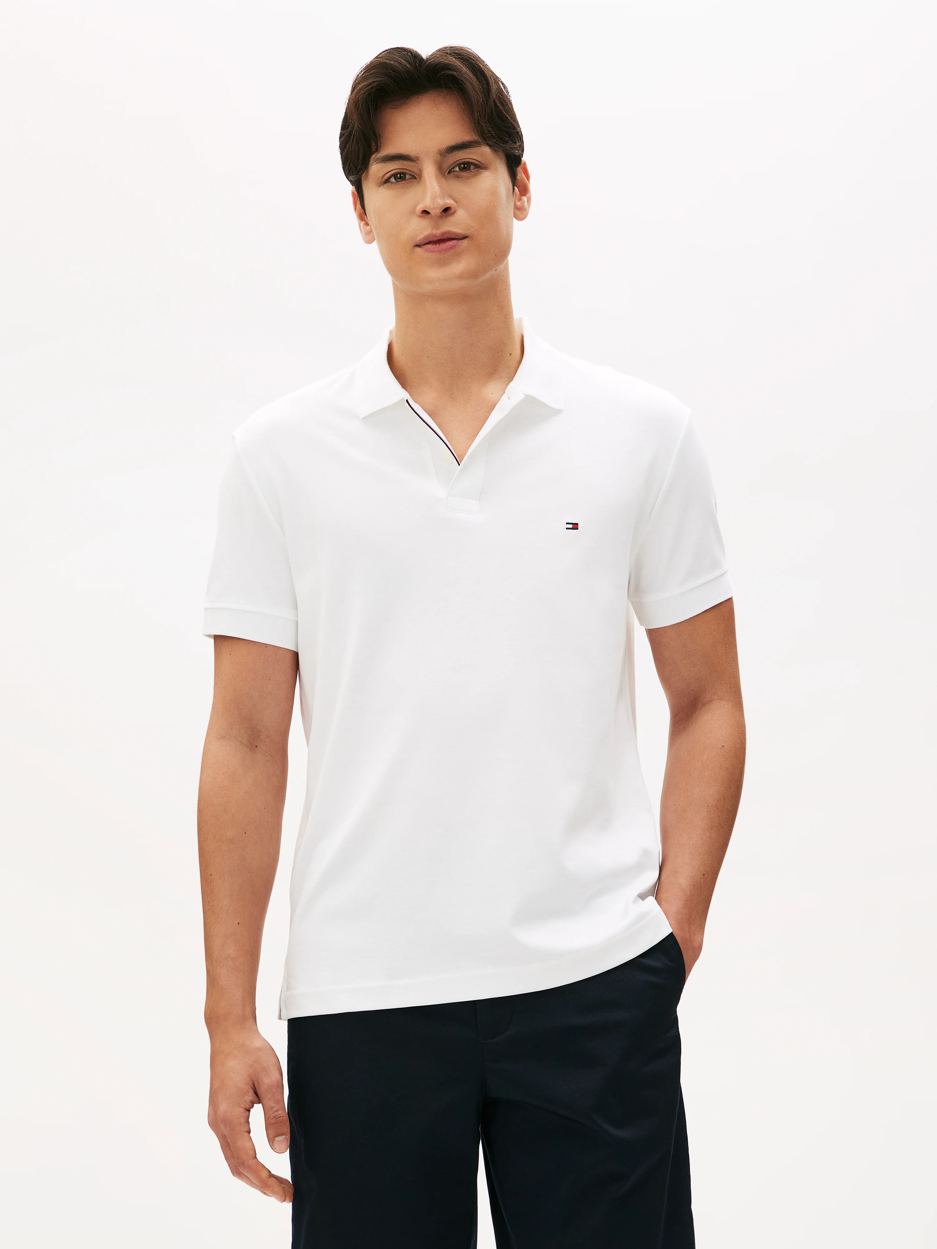 TOMMY HILFIGER Áo Polo Nam Tay Ngắn AK Interlock Placket Intr Polo