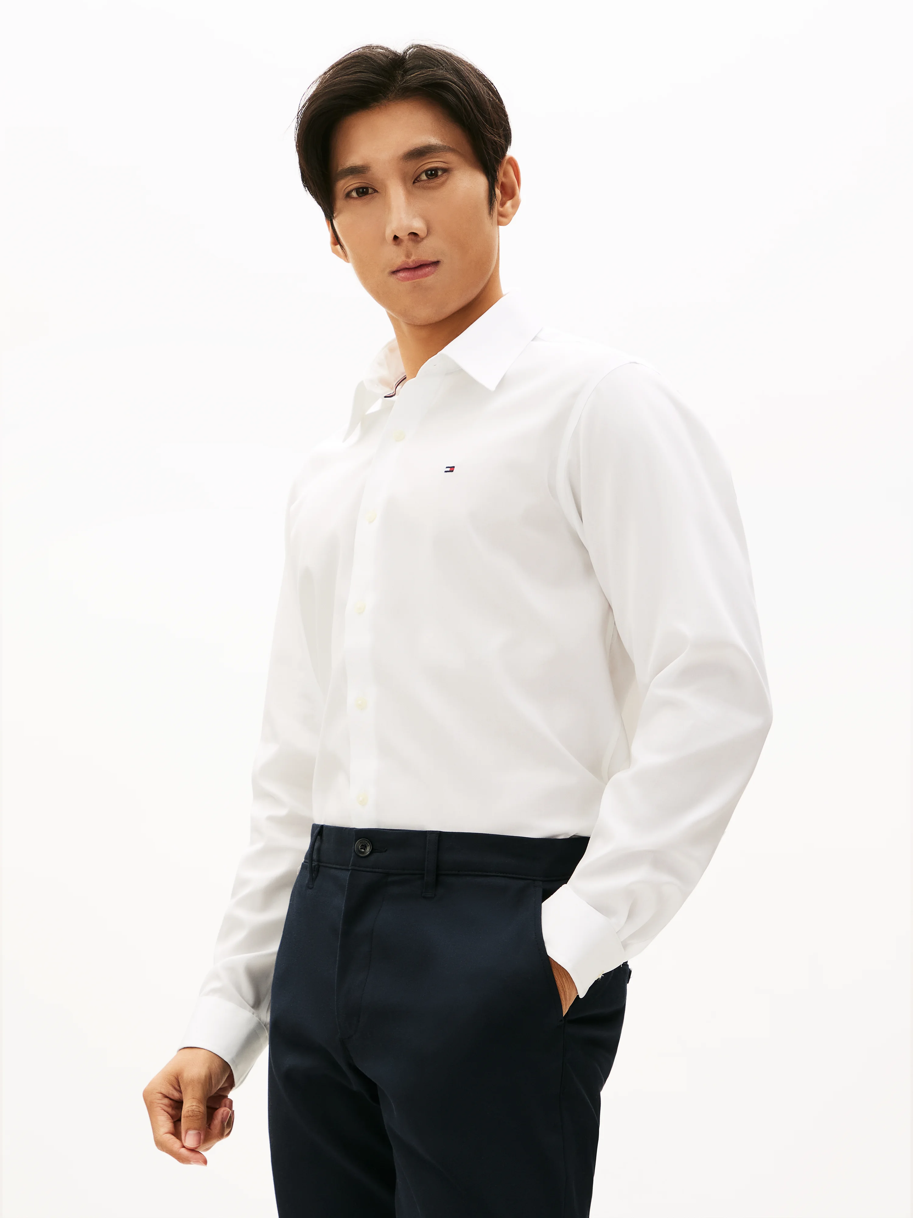 TOMMY HILFIGER Áo Sơ Mi Nam Tay Dài Non Iron Solid L/S Shirts