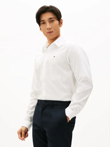 TOMMY HILFIGER Áo Sơ Mi Nam Tay Dài Non Iron Solid L/S Shirts
