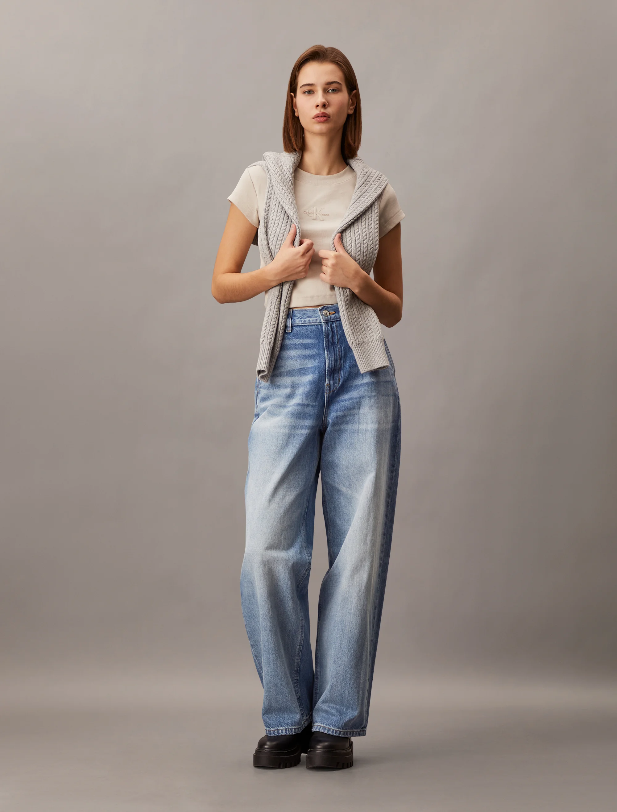 CK JEANS Quần Jeans Nữ Barrel Fit
