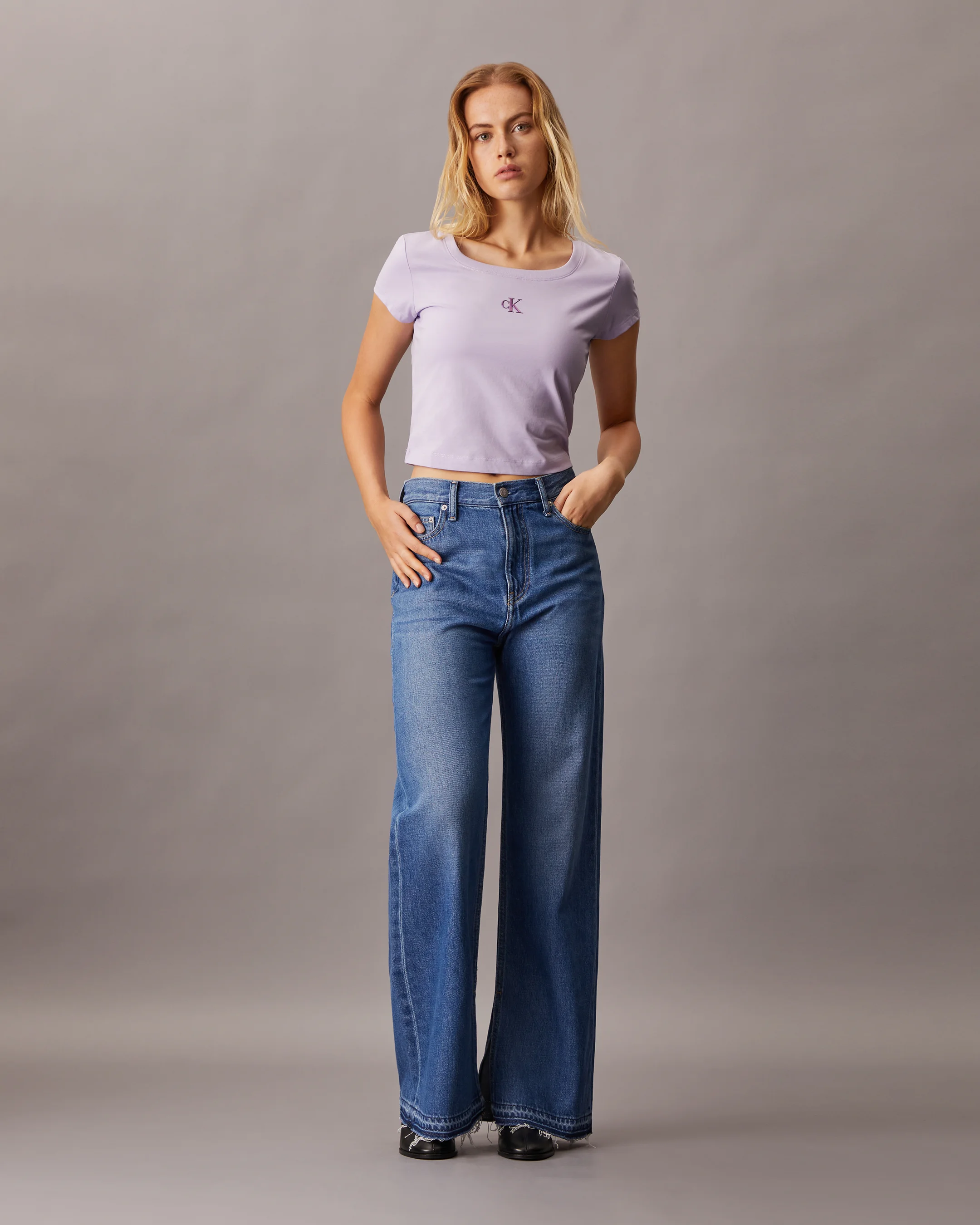 CK JEANS Áo Thun Nữ Baby Fit