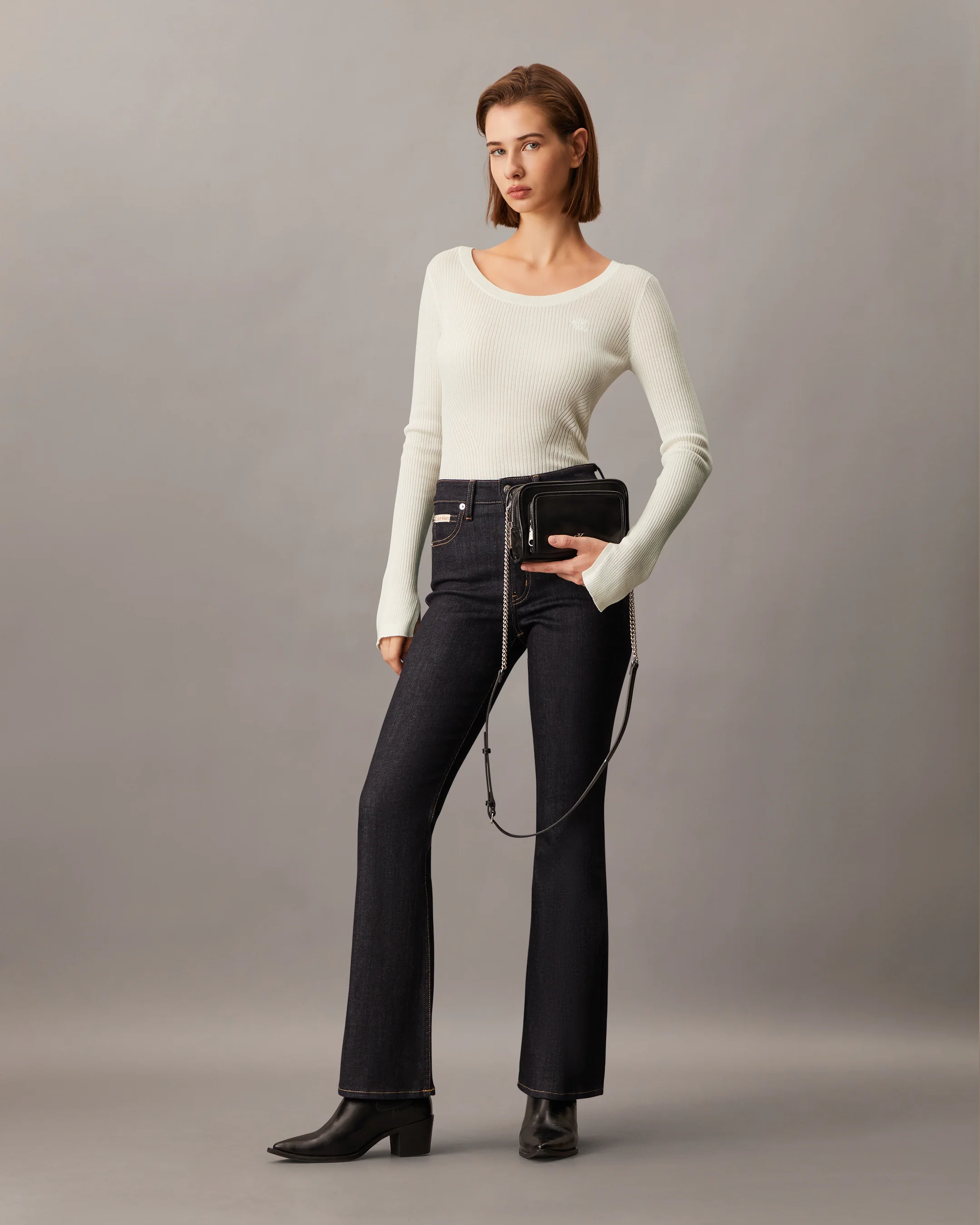 CK JEANS Áo Len Nữ Slim Fit