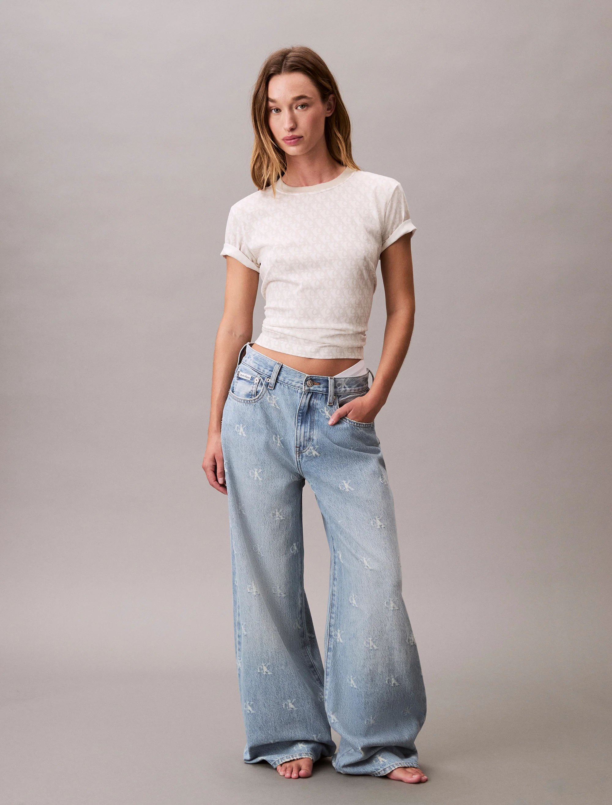 CK JEANS Áo Thun Nữ Classic Fit