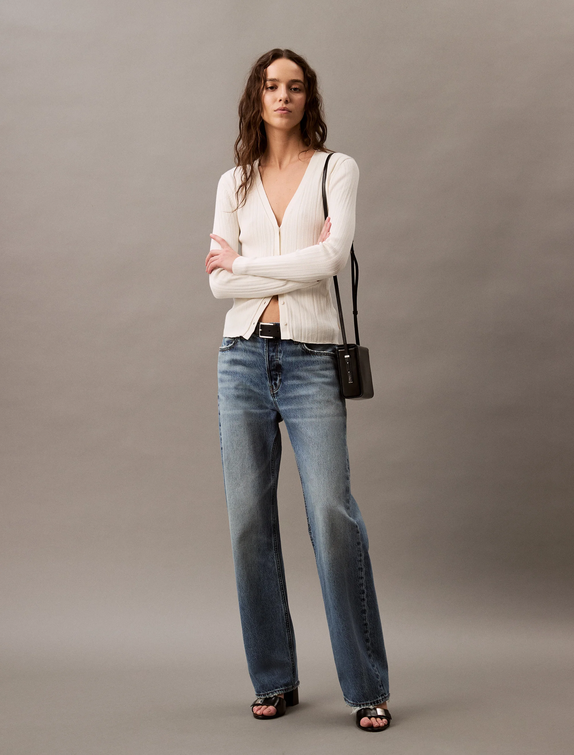 CK JEANS Áo Len Nữ Cardigan Fit