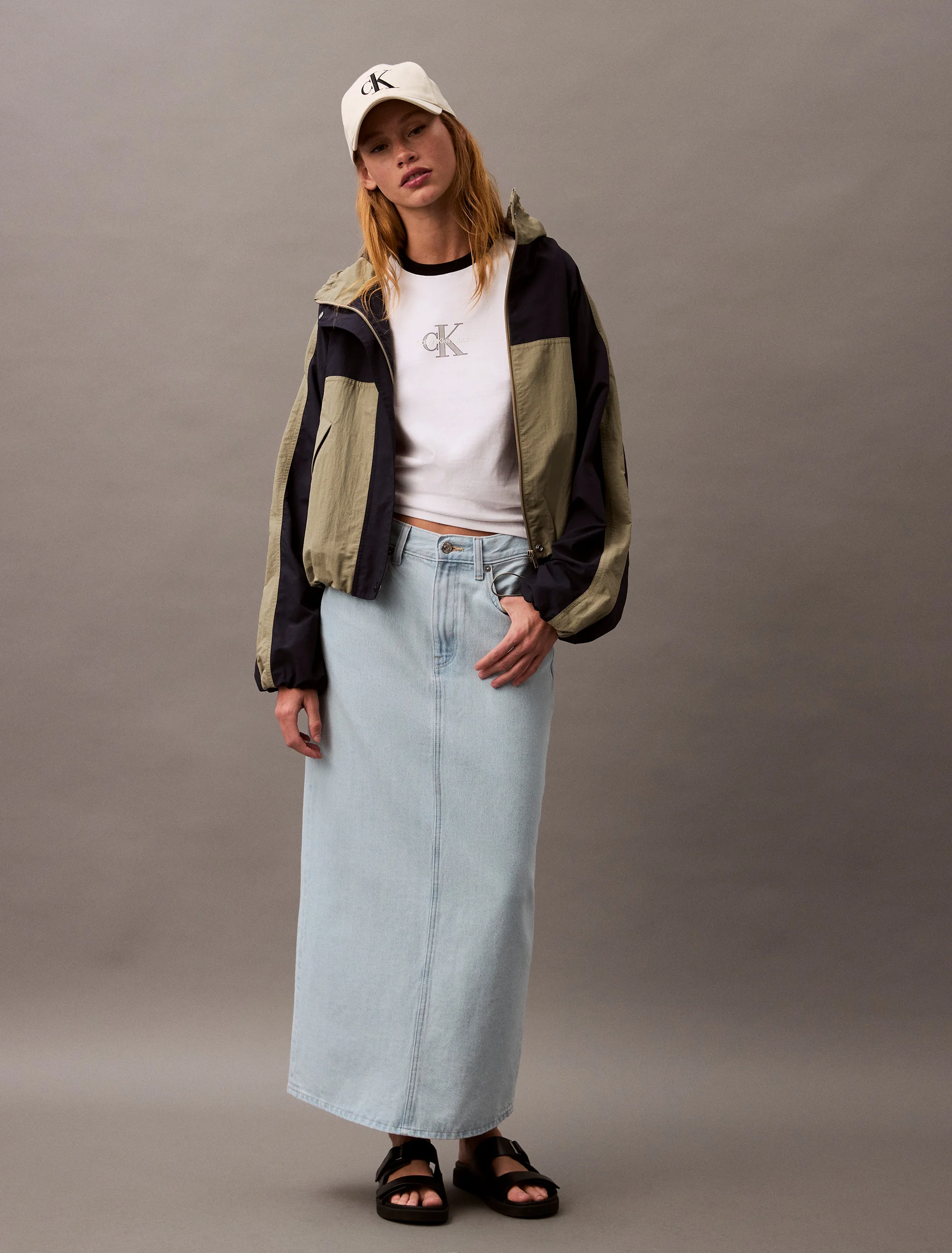 CK JEANS Chân Váy Nữ Midi Fit