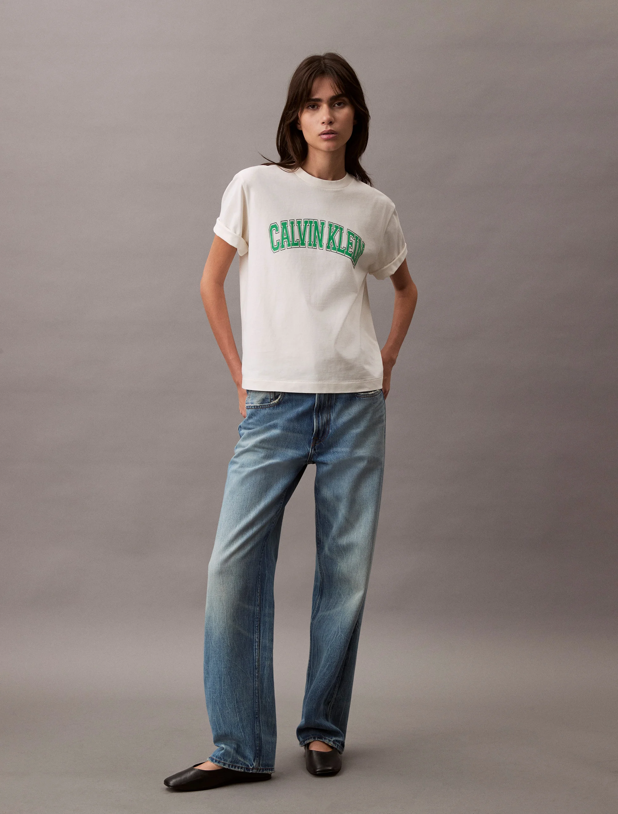 CK JEANS Áo Thun Nữ Boxy Fit