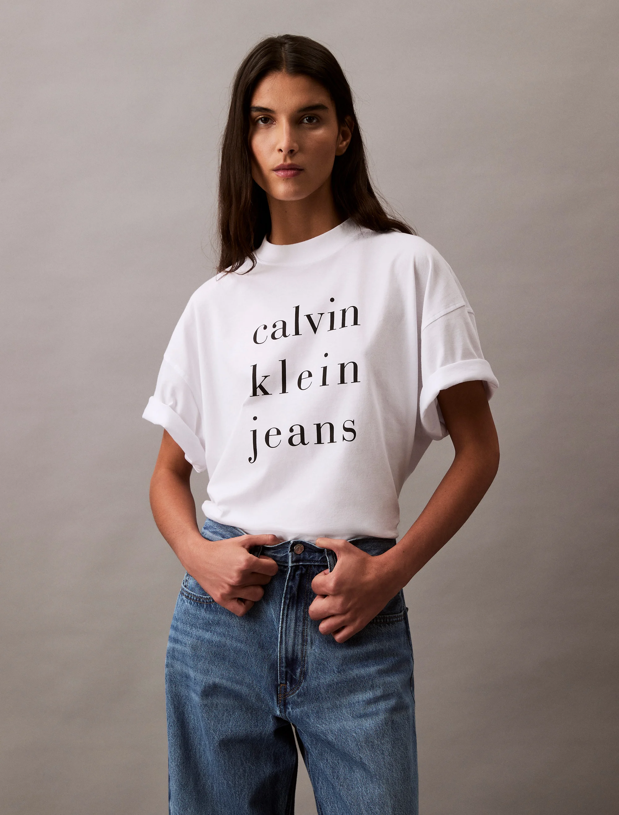 CK JEANS Áo Thun Nữ Oversized Fit