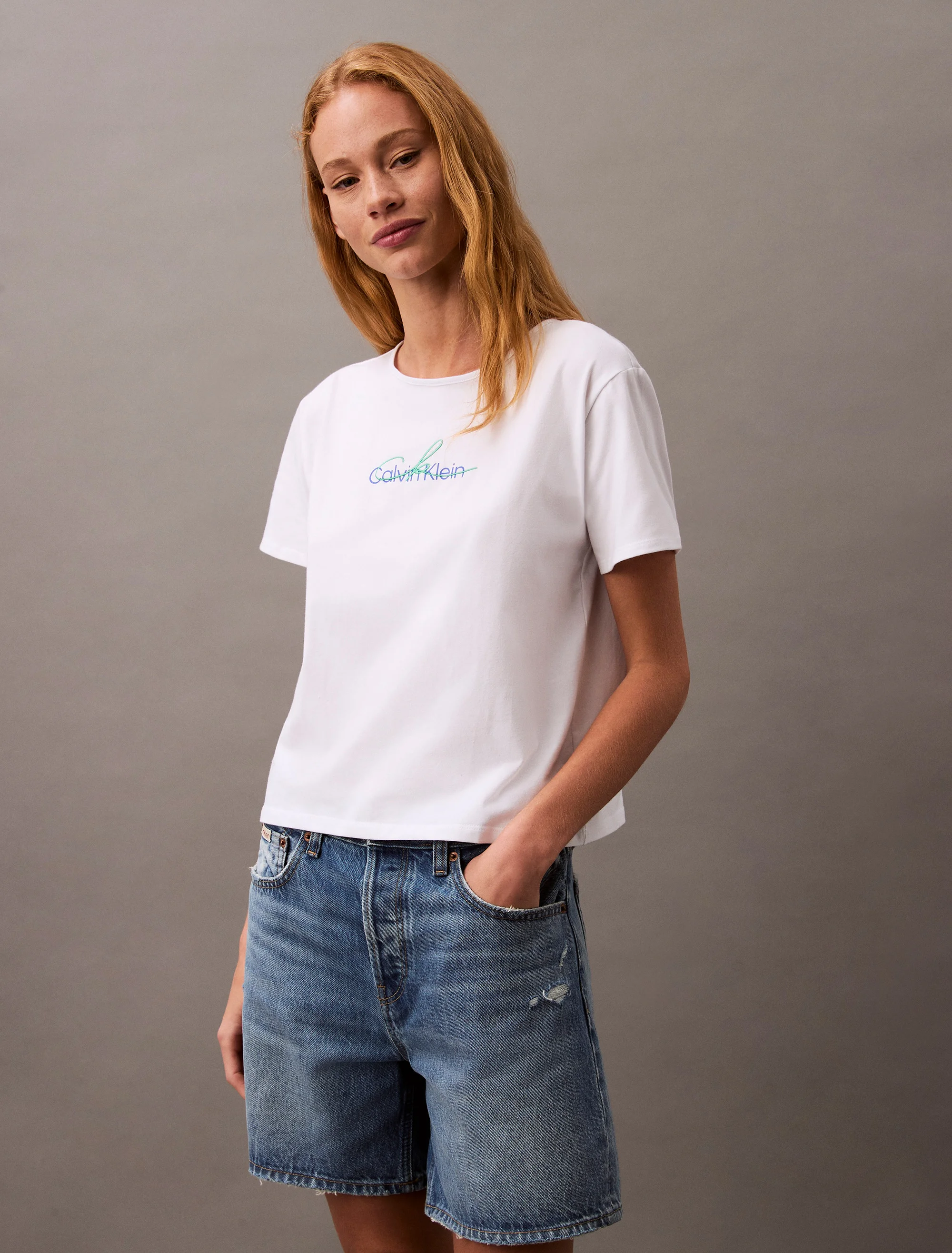 CK JEANS Áo Thun Nữ Slim Fit