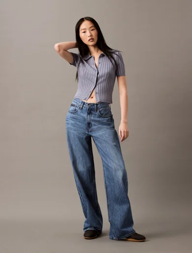 CK JEANS Quần Jeans Nữ Wide Leg Fit
