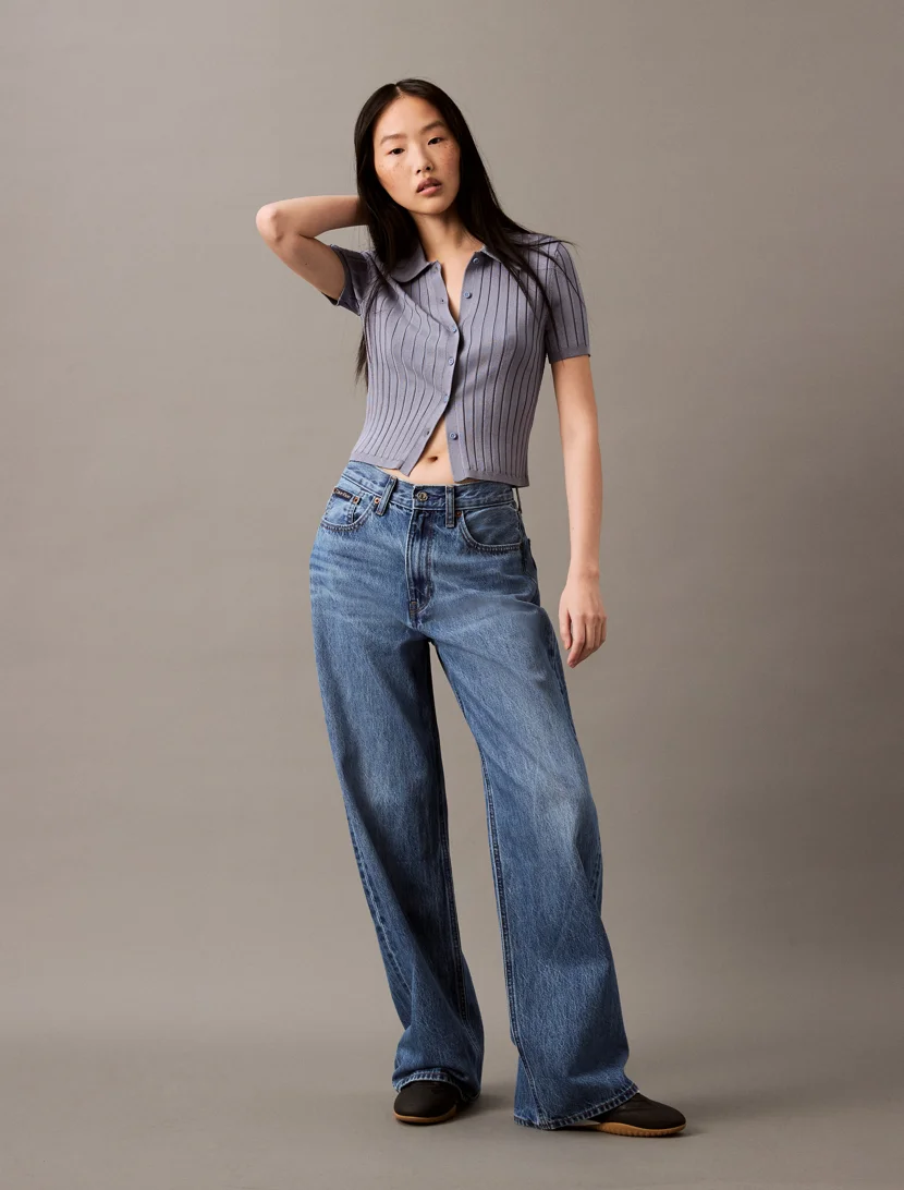 CK JEANS Quần Jeans Nữ Wide Leg Fit