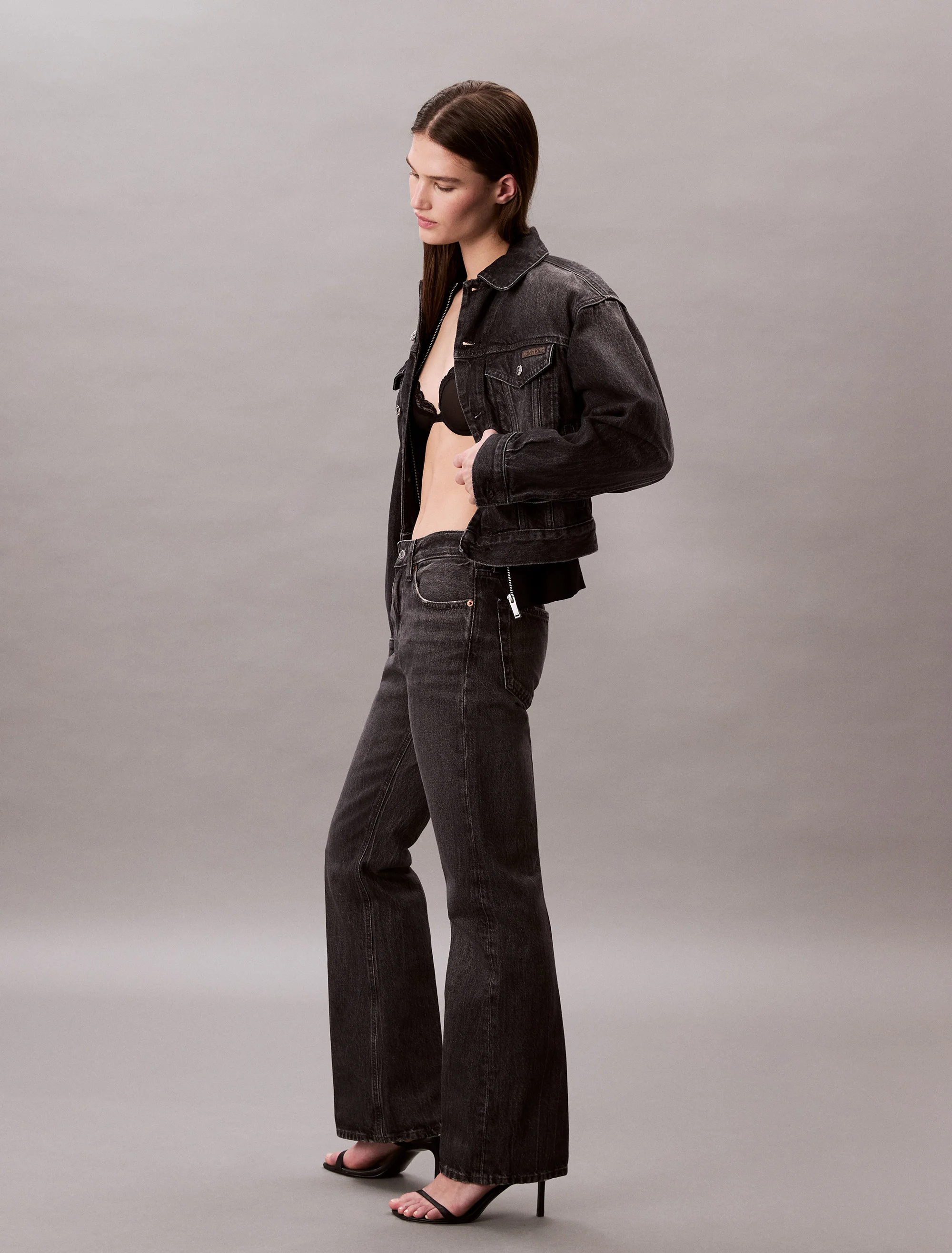 CK JEANS Quần Jeans Nữ Relaxed Bootcut Fit