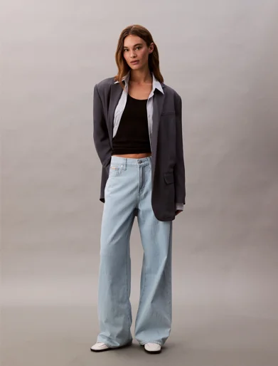 CK JEANS Quần Jeans Nữ Wide Leg Fit