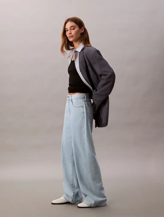 CK JEANS Quần Jeans Nữ Wide Leg Fit
