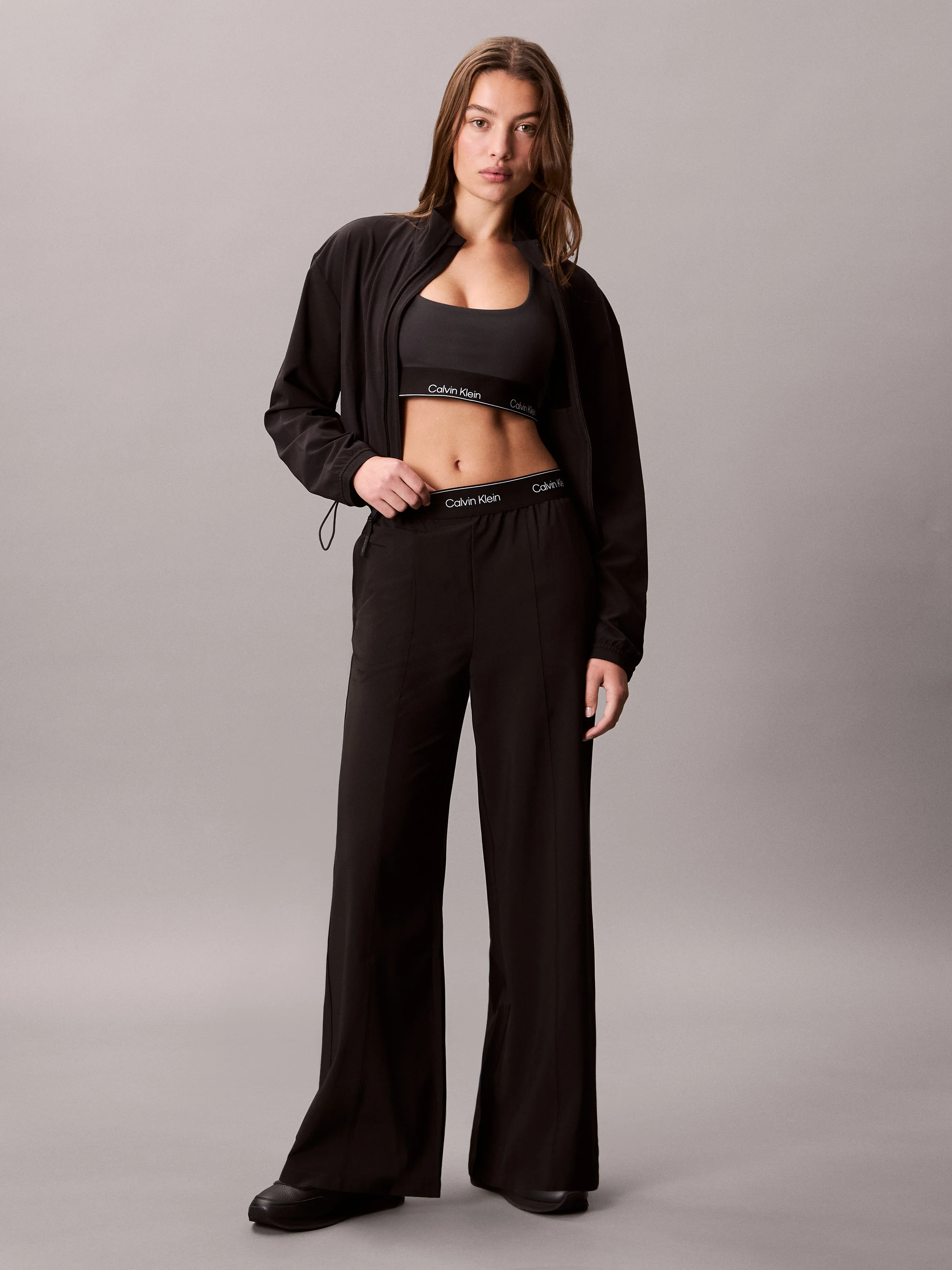 CK SPORT Quần Dài Thể Thao Nữ Wide Leg Fit