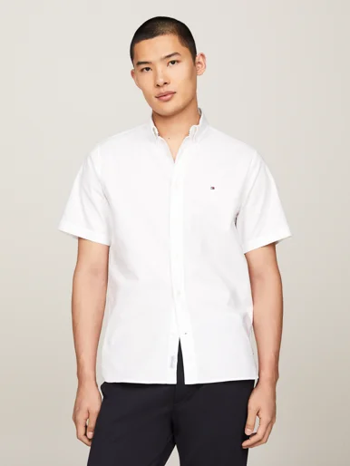 TOMMY HILFIGER Áo Sơ Mi Nam Tay Ngắn 1985 Flex Oxford RF Shirt S/S