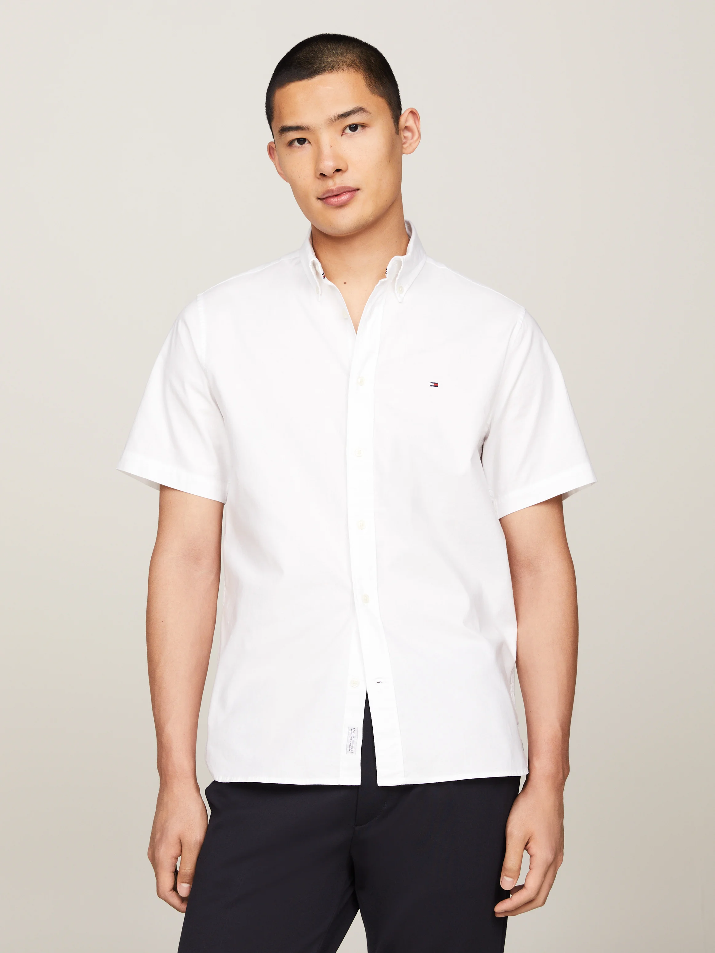 TOMMY HILFIGER Áo Sơ Mi Nam Tay Ngắn 1985 Flex Oxford RF Shirt S/S