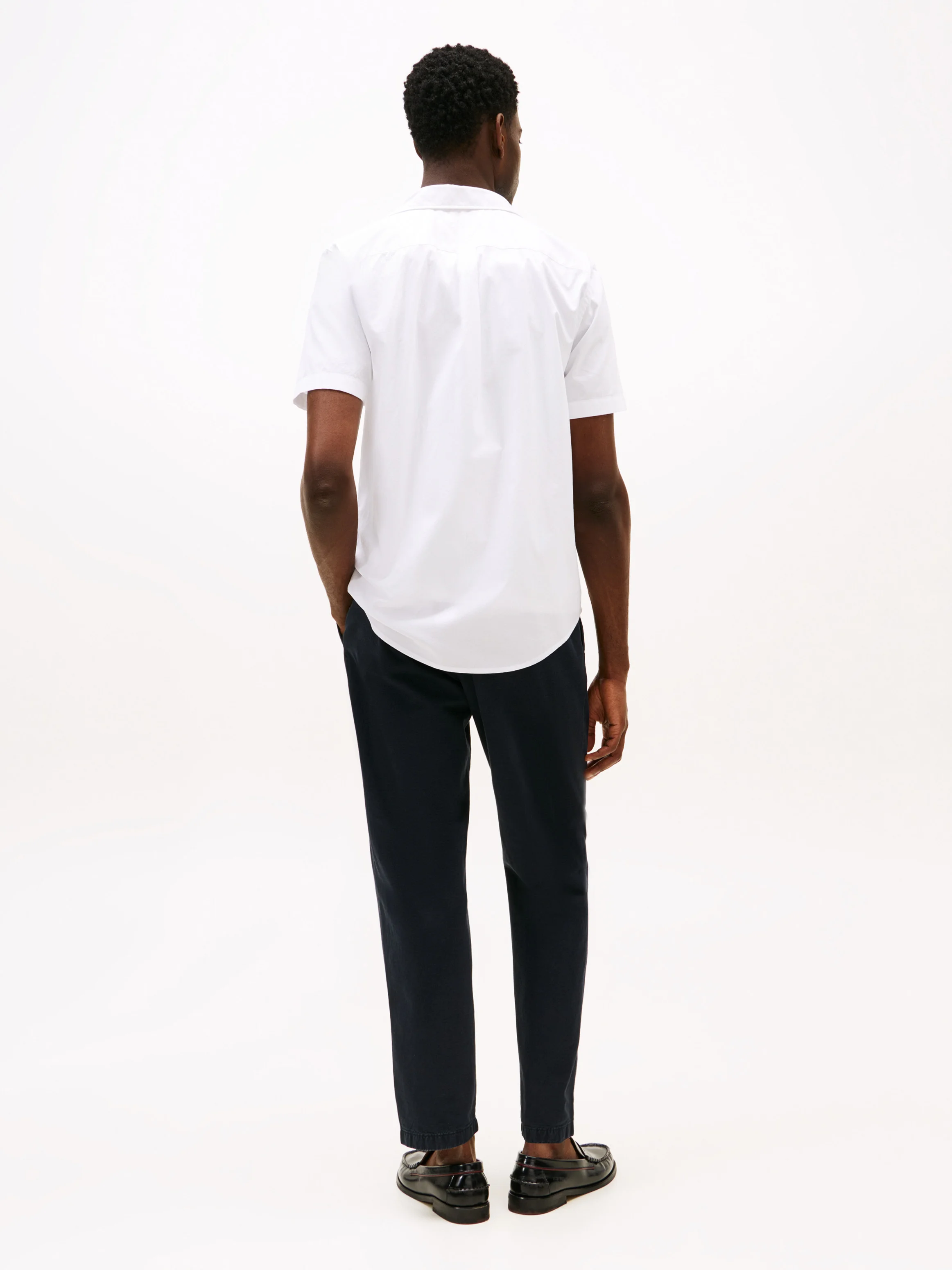 TOMMY HILFIGER Áo Sơ Mi Nam Tay Ngắn Flex Poplin Solid S/S Shirt
