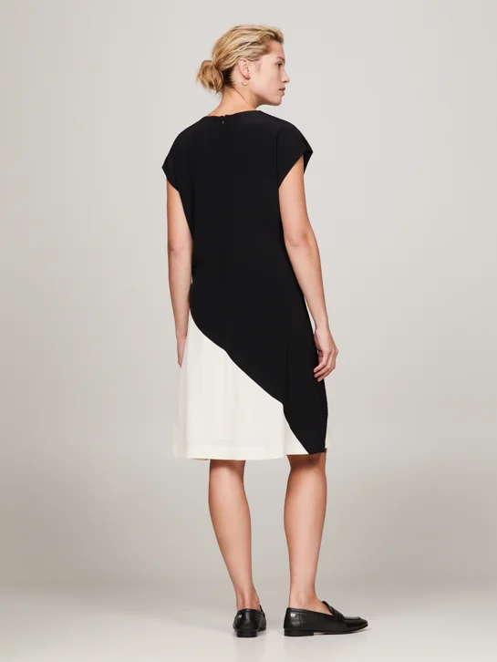 TOMMY HILFIGER Đầm Nữ Viscose Blocked Knee Dress