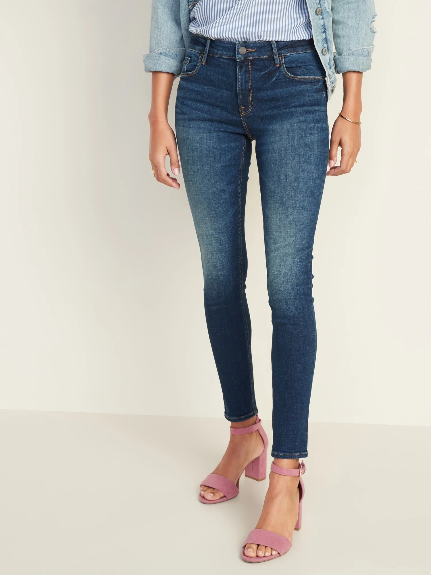OLD NAVY Quần Jean Nữ Cạp Vừa