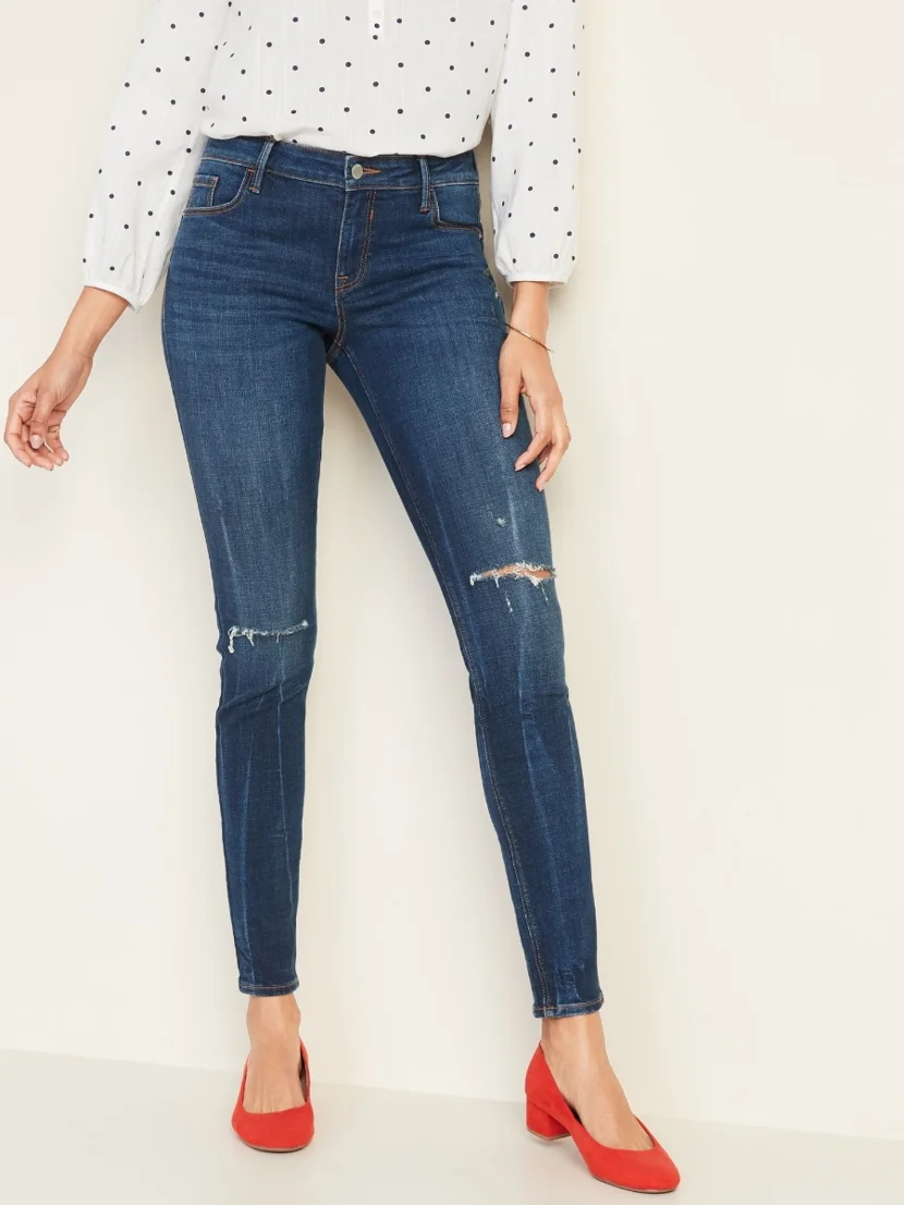 OLD NAVY Quần Jean Nữ Cạp Vừa